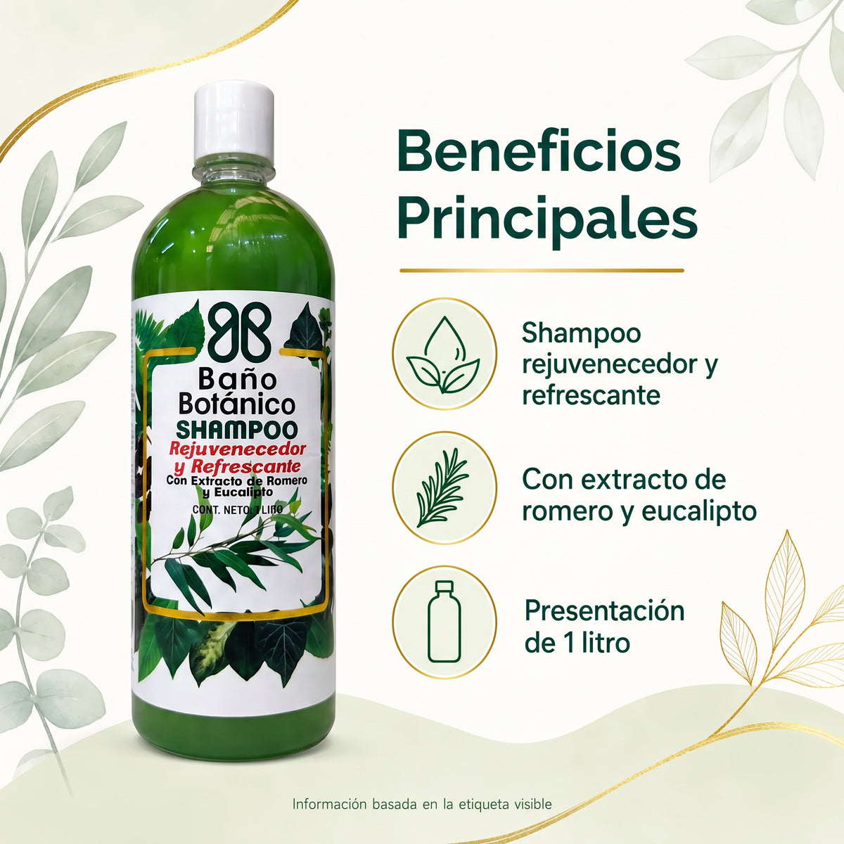 Shampoo Rejuvenecedor y Refrescante 1 Litro
